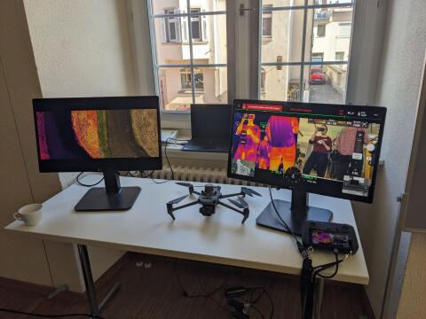 Drohnen mit Wärmebildkamera zur Bestimmung von In- oder Exfiltration in Oberflächengewässer (WWL Umwelttechnik GmbH)